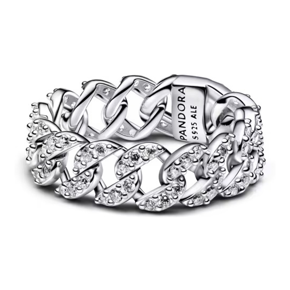 Bague 'Paved Cuban Link' pour Femmes
