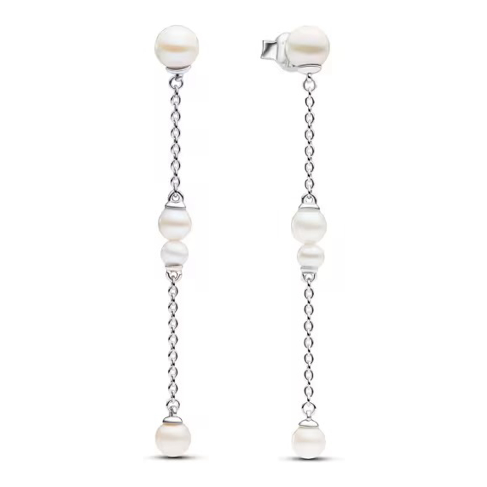 Women's 'Freshwater Cultured Pearl Chain Drop' Earrings