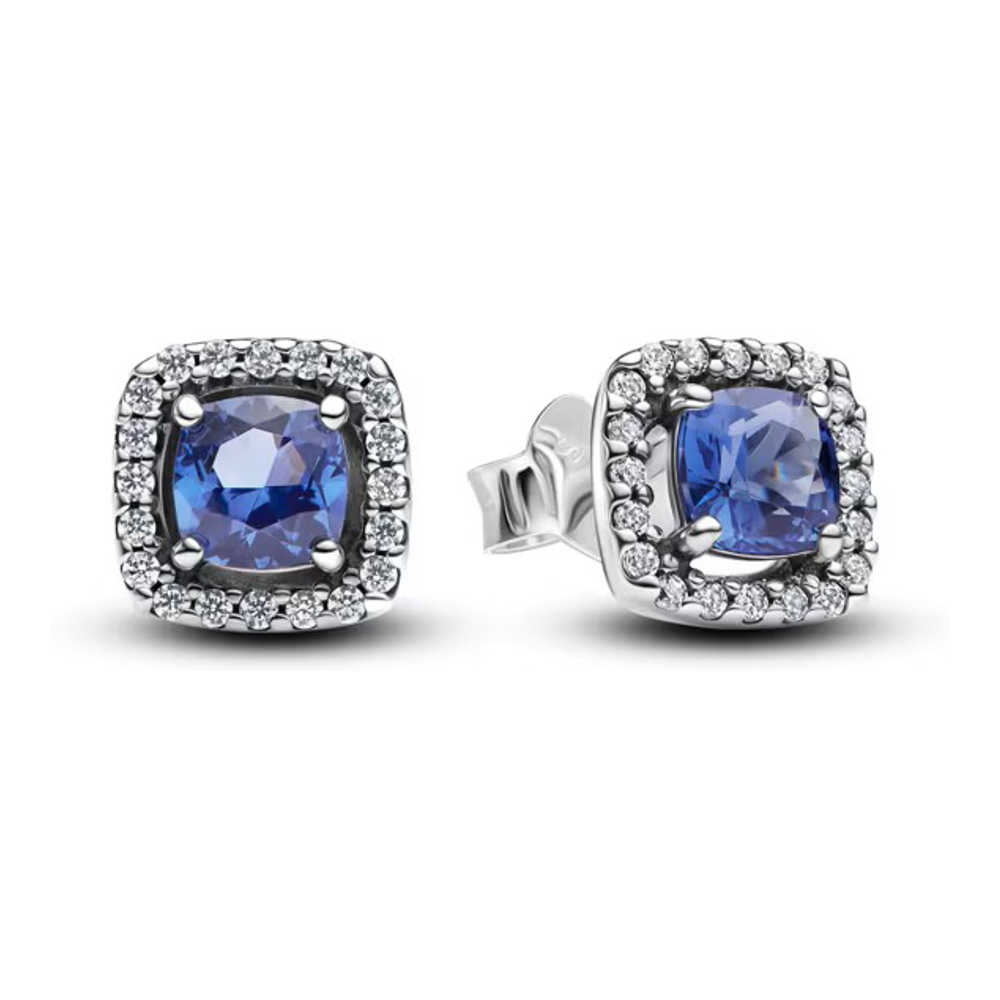 Women's 'Blue Square Light Point' Earrings