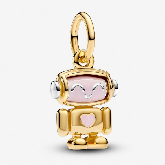 Women's 'Spinnable Face Robot Dangle' Charm