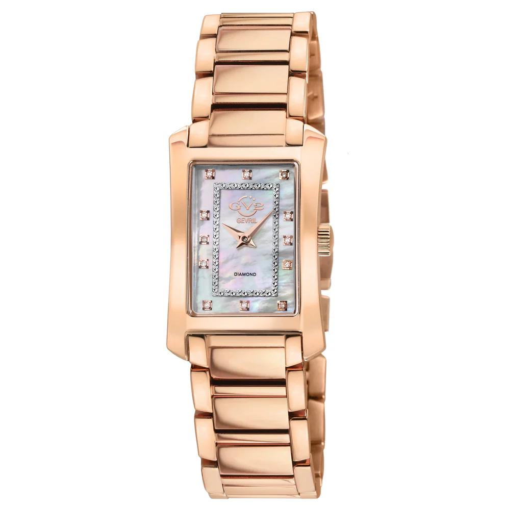 GV2 Womens Luino Diamond White MOP Dial, 316L Stainless Steel IPRG Watch