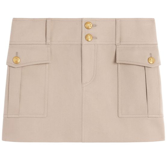 Women's 'Military Trapeze In Diagonal' Mini Skirt