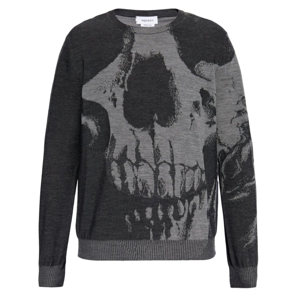 Pull 'Skull-Intarsia' pour Hommes