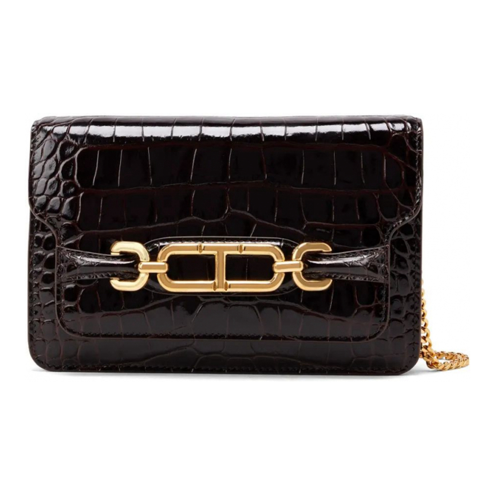 Women's 'Small Whitney Crocodile-Embossed' Shoulder Bag