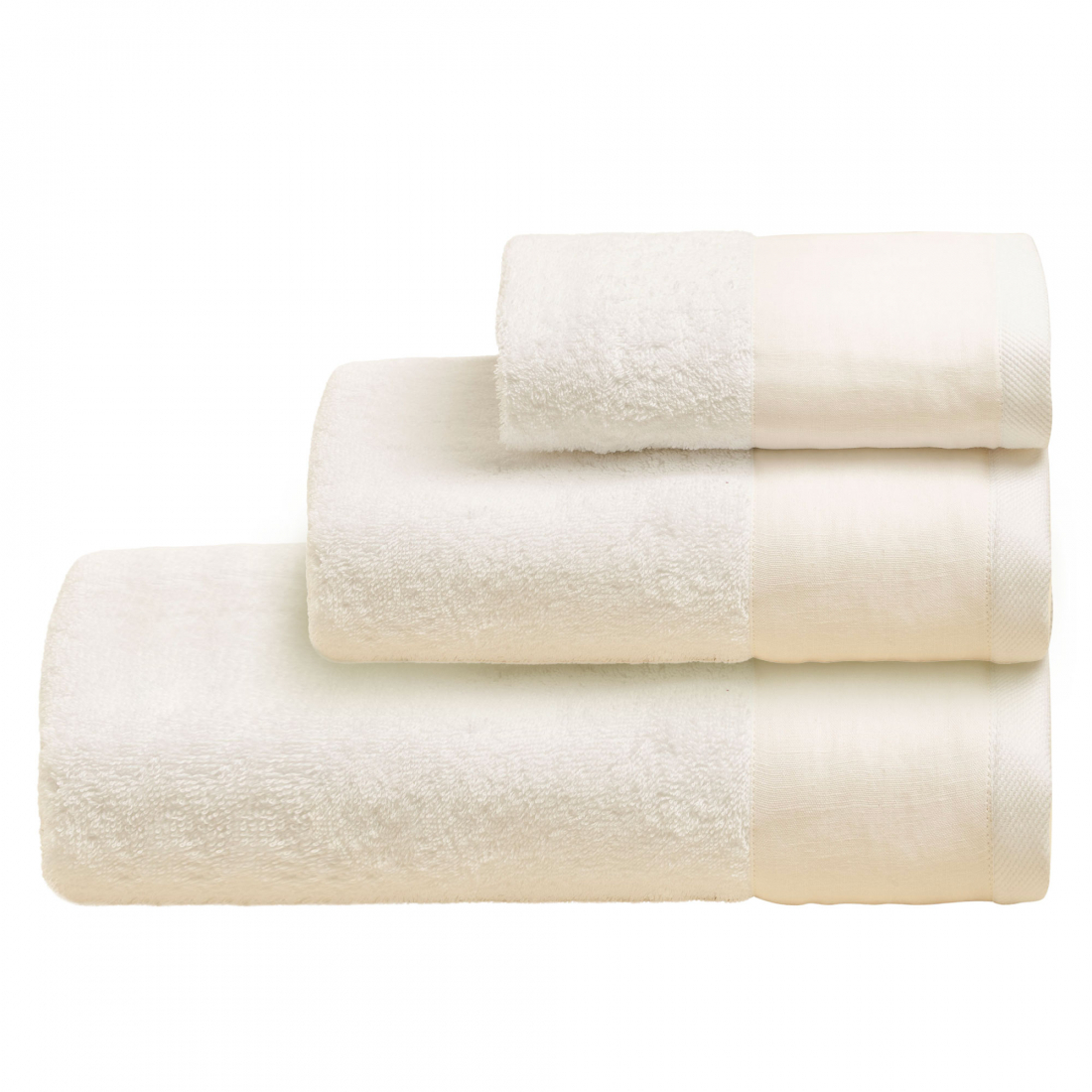 Mojave 3Er-Set Handtücher – Bad + Hand + Gäste, Elfenbein