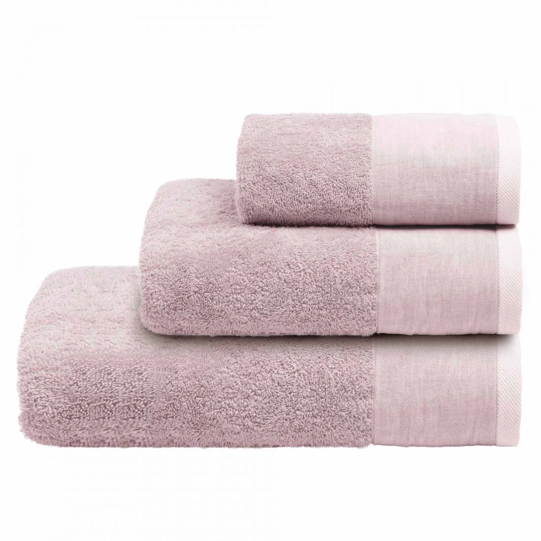 Mojave Set Of 3 Towels - Bath + Hand + Guest, Pink