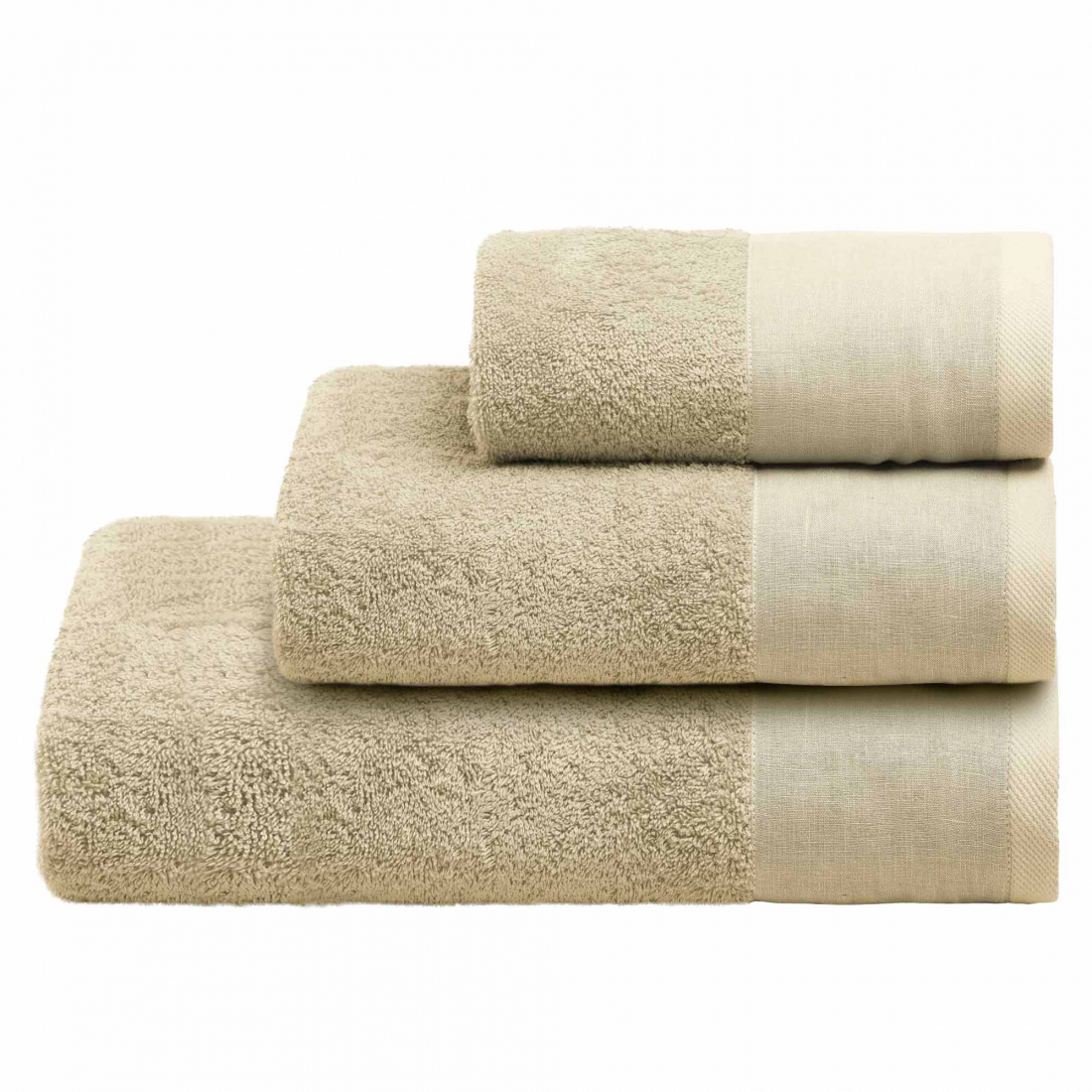 Mojave Set Of 3 Towels - Bath + Hand + Guest, Beige