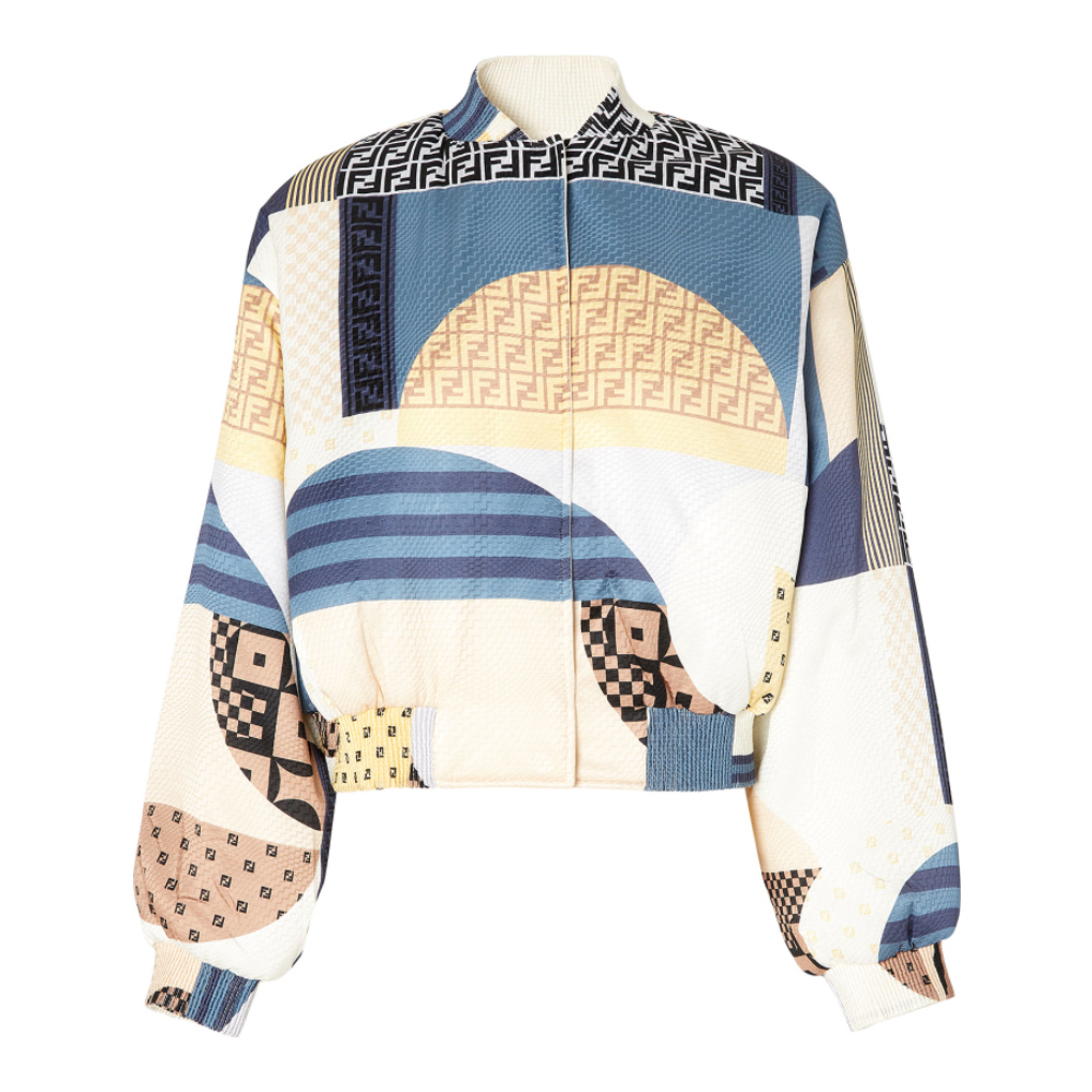 Women's 'Reversible With Patchwork Print' Bomber Jacket