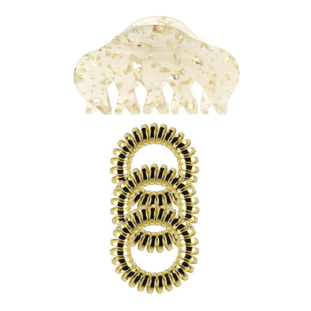 Set de Élastique pour cheveux 'Gonlden Glamour' - 3 Pièces