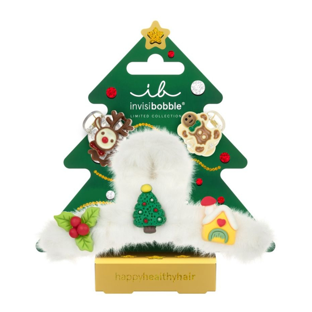 Pince à cheveux 'Festive Fluff' - 3 Pièces