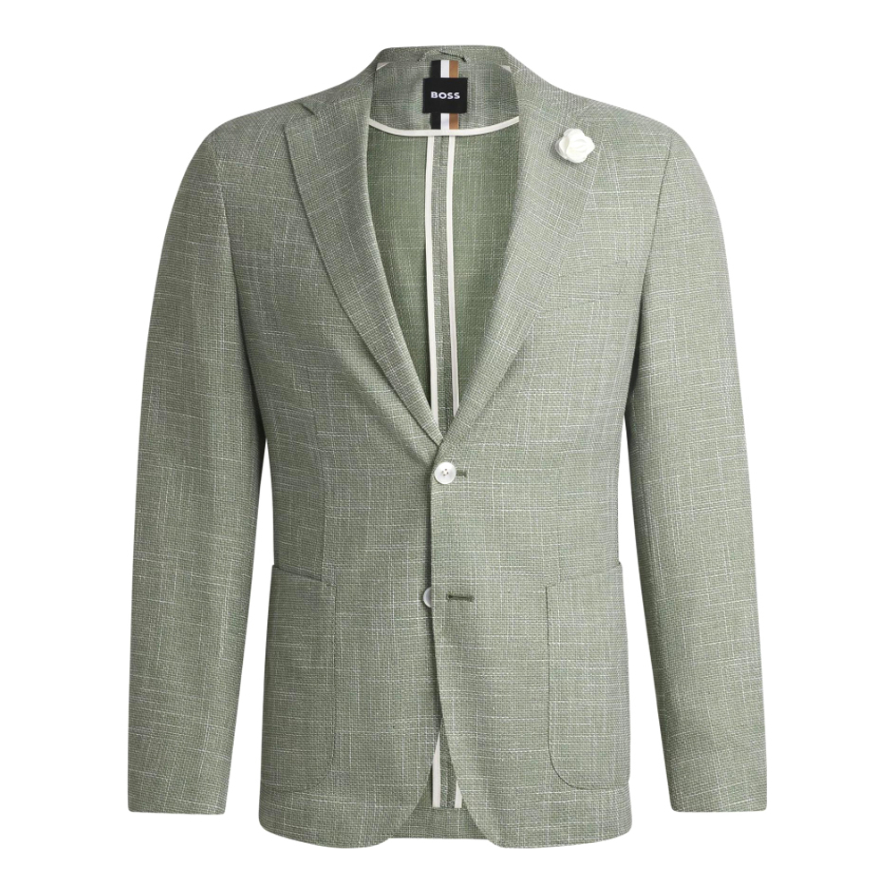 Blazer 'Slim Fit In Micro-Patterned Fabric' pour Hommes