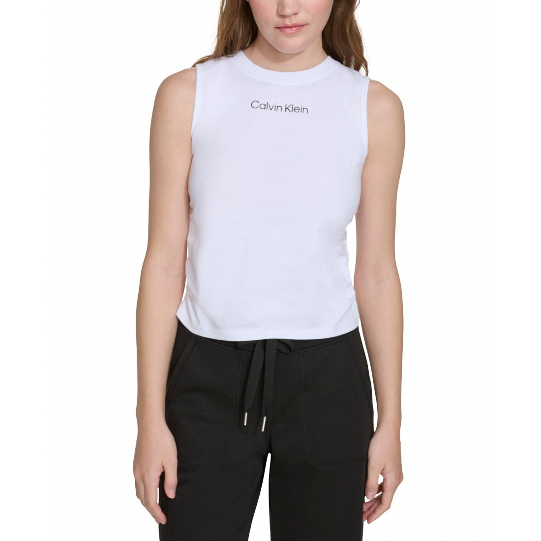 Débardeur 'Ruched Crewneck Logo' pour Femmes