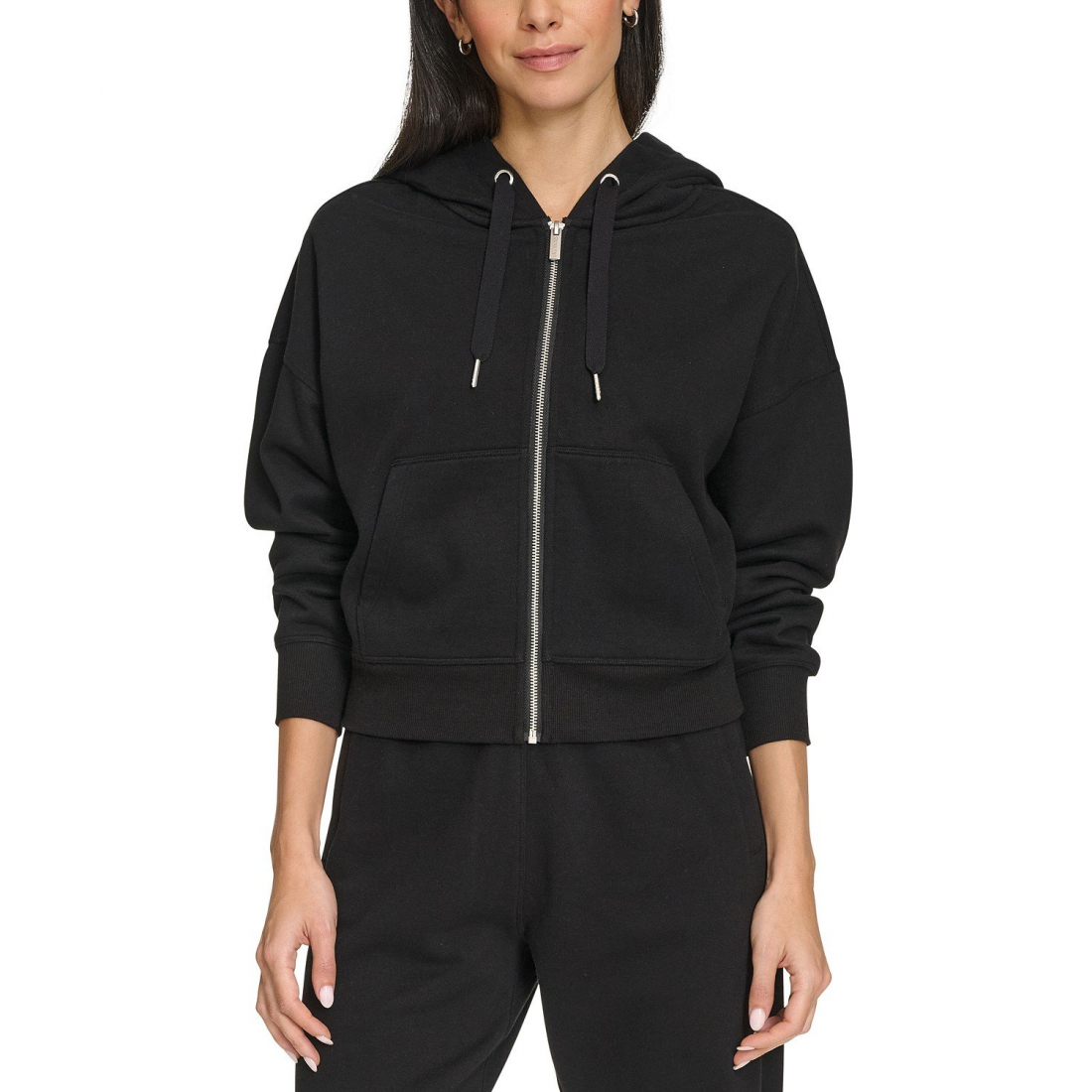 Women's 'Fleece Crop Zip-Front Long-Sleeve' Hoodie