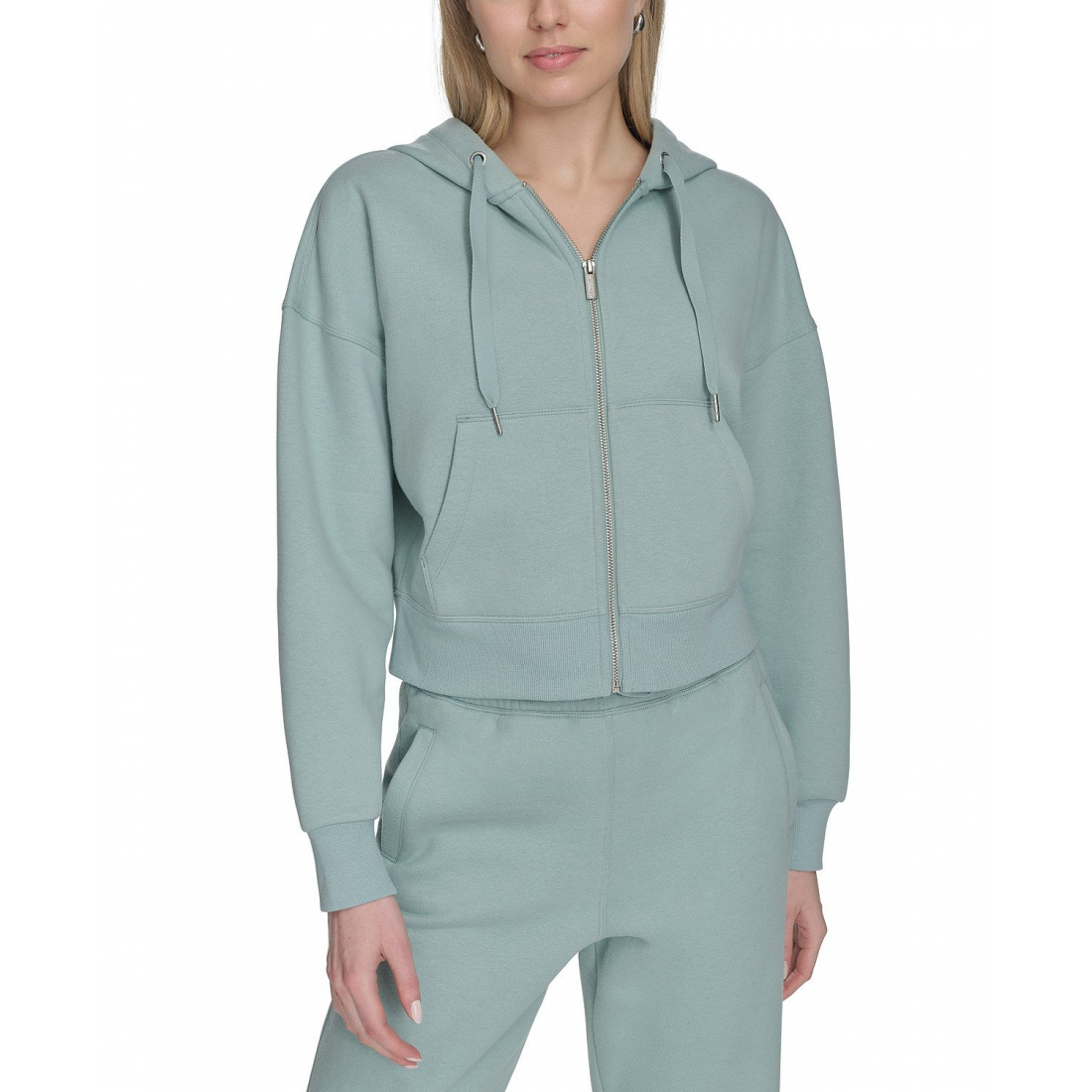 Women's 'Fleece Crop Zip-Front Long-Sleeve' Hoodie