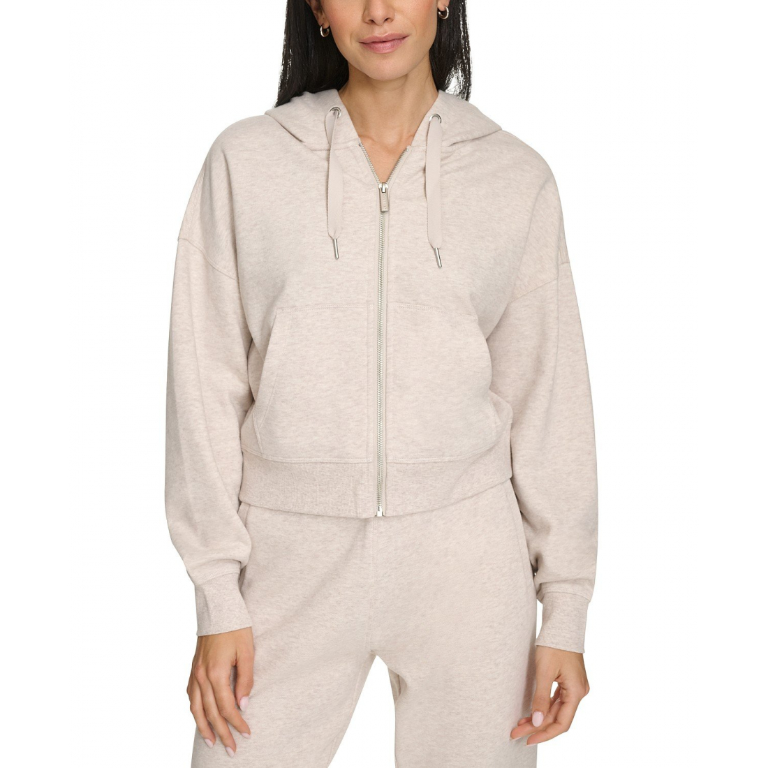 Women's 'Fleece Crop Zip-Front Long-Sleeve' Hoodie