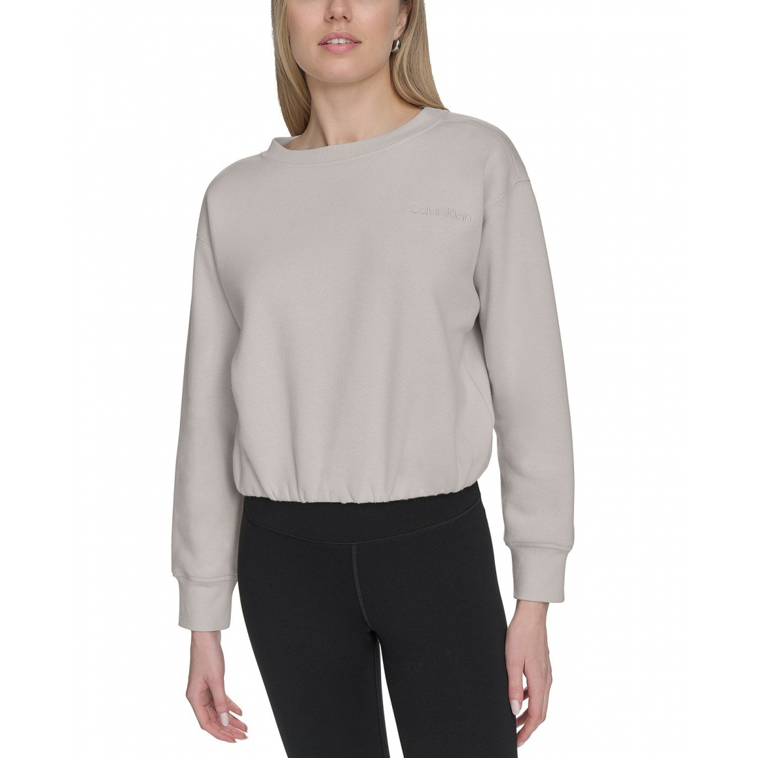 Pull 'Logo Fleece Bubble Hem' pour Femmes