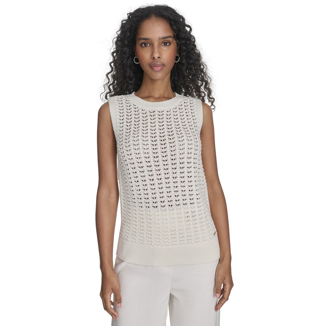 Haut sans manches 'Sleeveless Cotton Crochet' pour Femmes