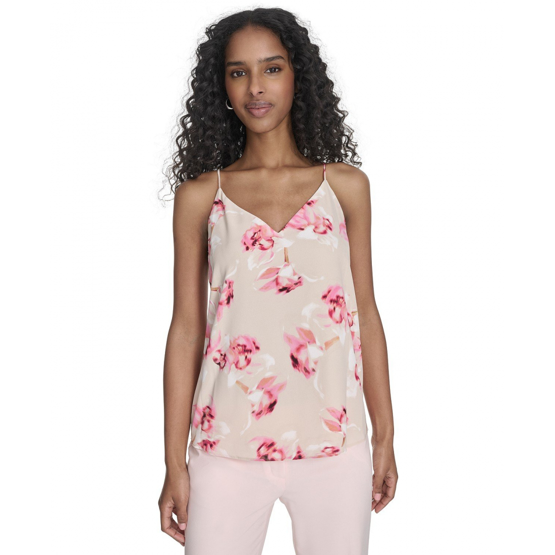 Haut sans manches 'Printed V-Neck' pour Femmes