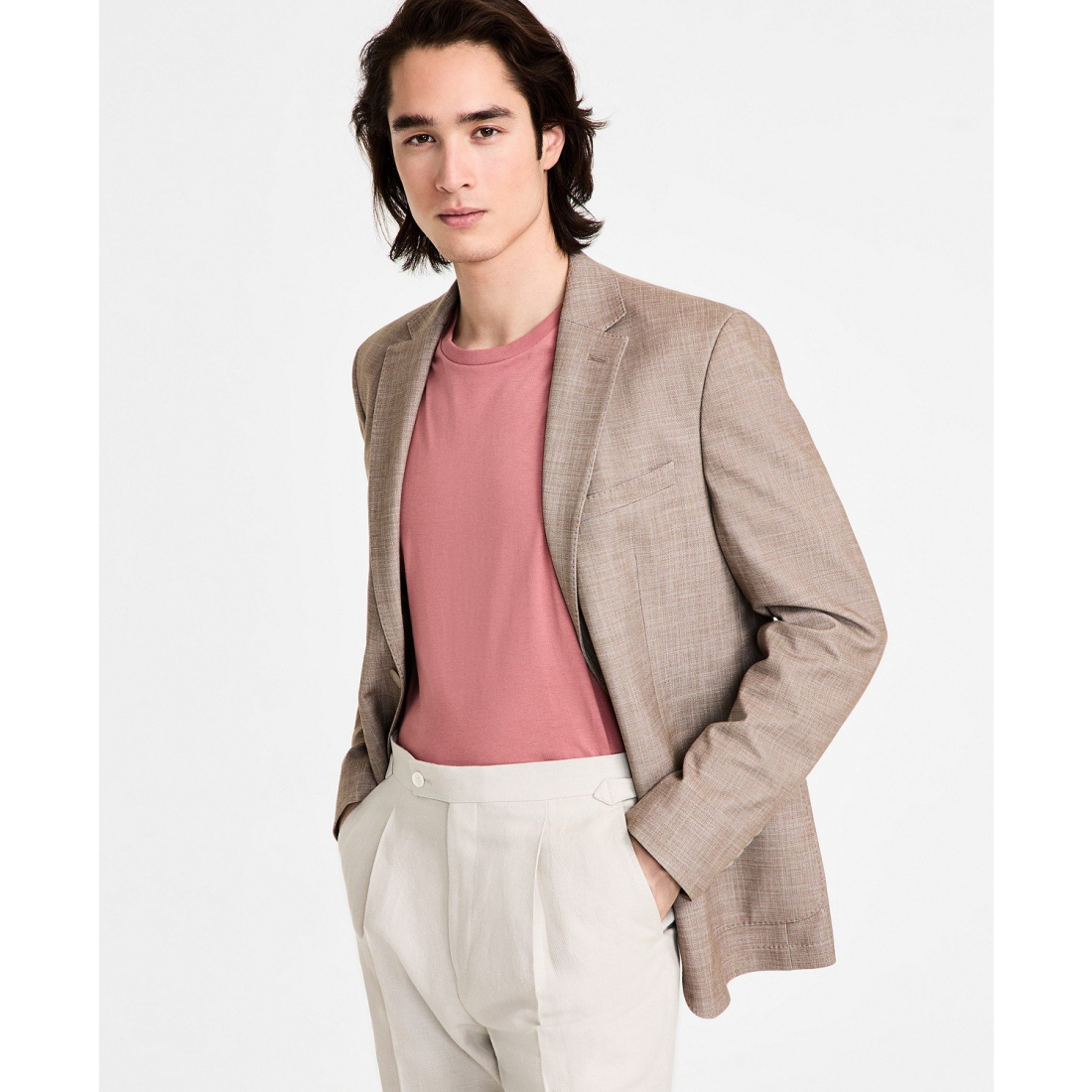 Blazer 'Mens Slim Fit Tan' pour Hommes