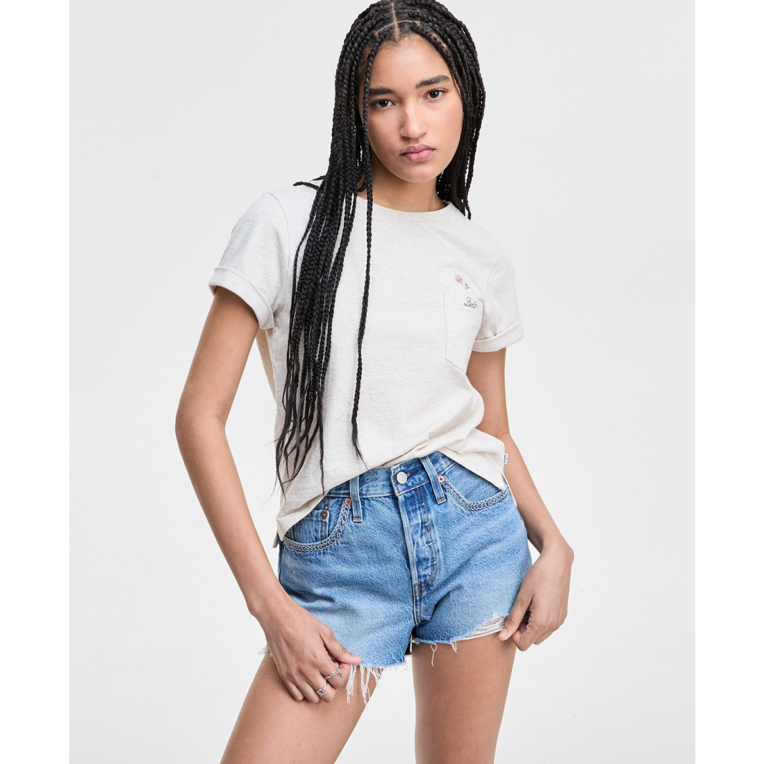 T-shirt 'Margot Embroidered-Trim' pour Femmes