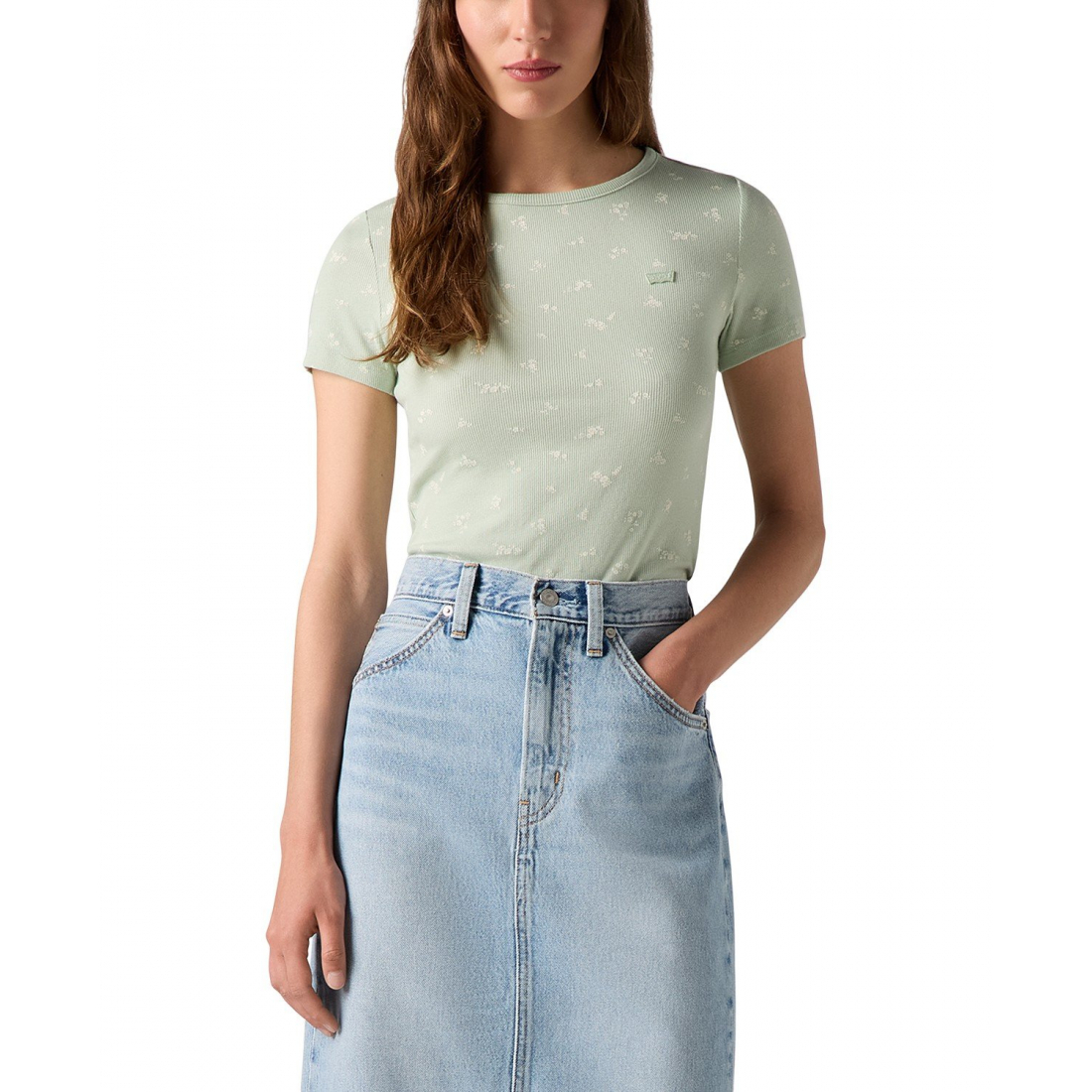 T-shirt 'Hayes Slim-Fit Crewneck' pour Femmes