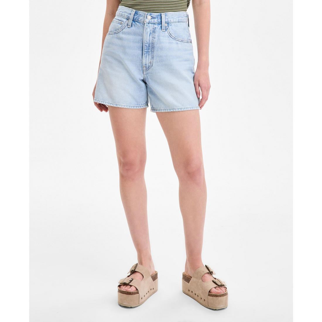 Short en jean 'Cinch-Waist' pour Femmes