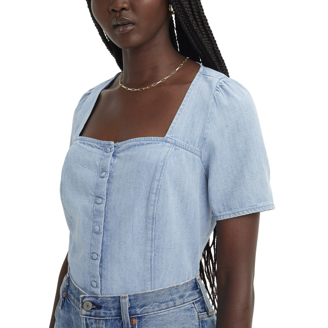 Blouse 'Premium Pascale Square-Neck' pour Femmes