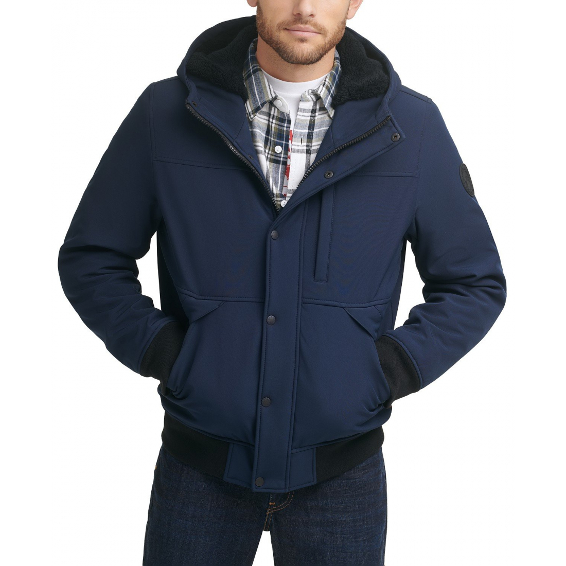 Veste de pluie 'Soft Shell Sherpa Lined Hooded' pour Hommes