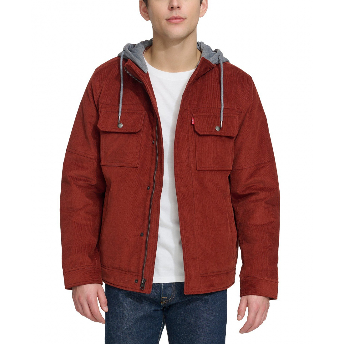 Men's 'Hooded Corduroy Zip' Jacket