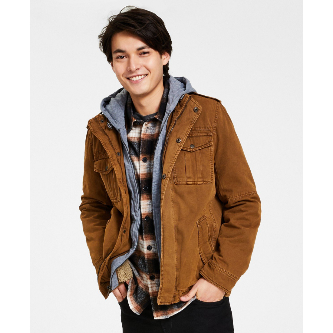 Veste 'Sherpa Lined Two Pocket Hooded' pour Hommes
