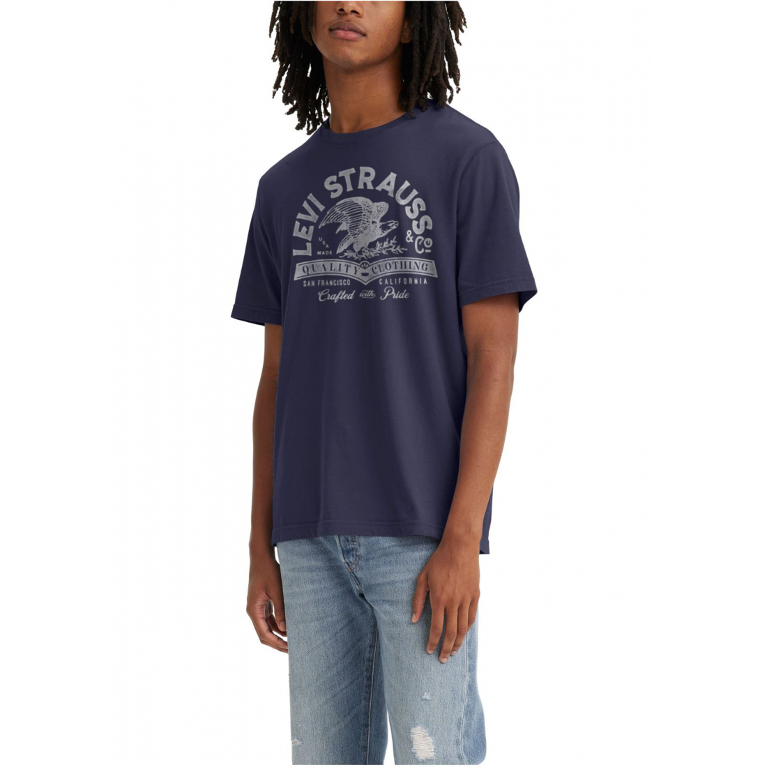 T-shirt 'Relaxed Fit Crafted with Pride Graphic' pour Hommes