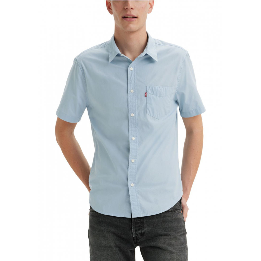 Chemise à manches courtes 'Classic One Pocket Standard Button Down' pour Hommes