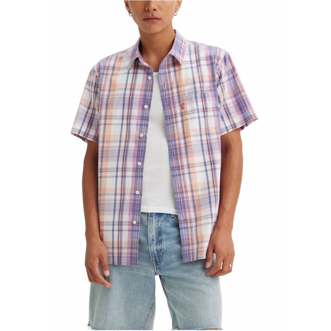 Chemise à manches courtes 'Classic One Pocket Standard Button Down' pour Hommes