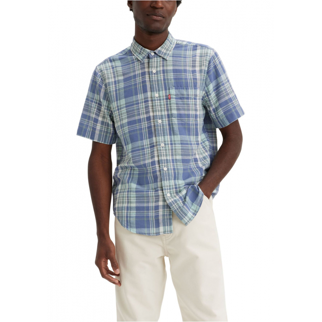 Chemise à manches courtes 'Classic One Pocket Standard Button Down' pour Hommes
