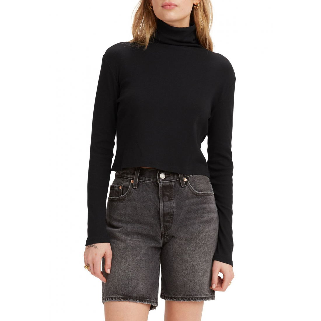 Col roulé 'Moon Ribbed' pour Femmes