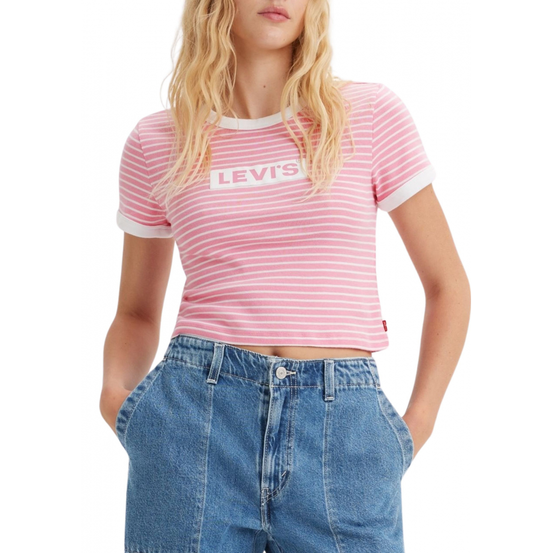 T-shirt 'Graphic Ringer Mini' pour Femmes