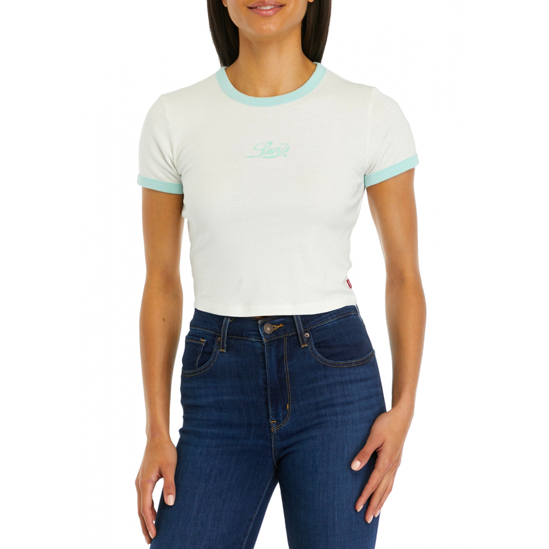 T-shirt 'Graphic Ringer Mini' pour Femmes