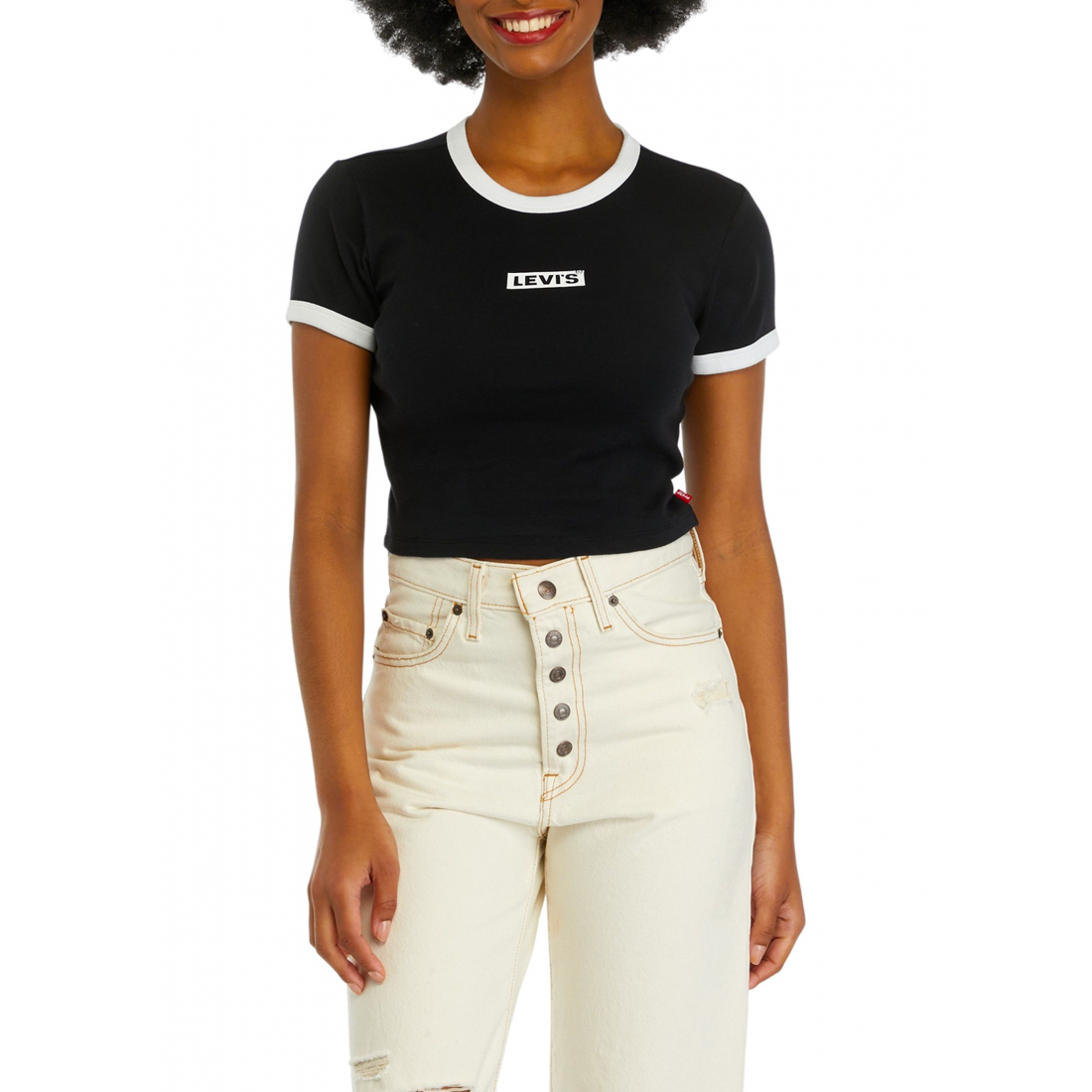 T-shirt 'Mini Ringer Graphic' pour Femmes