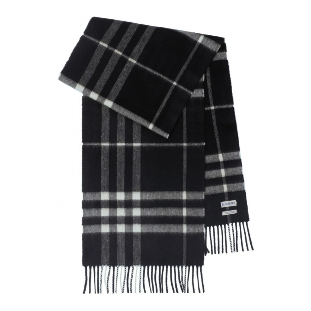 Women's 'Check' Cashmere Scarf