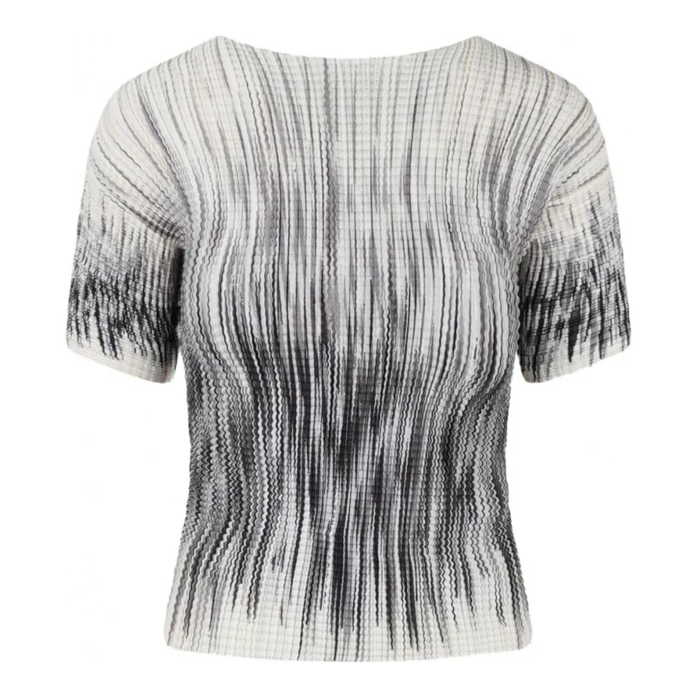 'Seersucker' T-Shirt für Damen