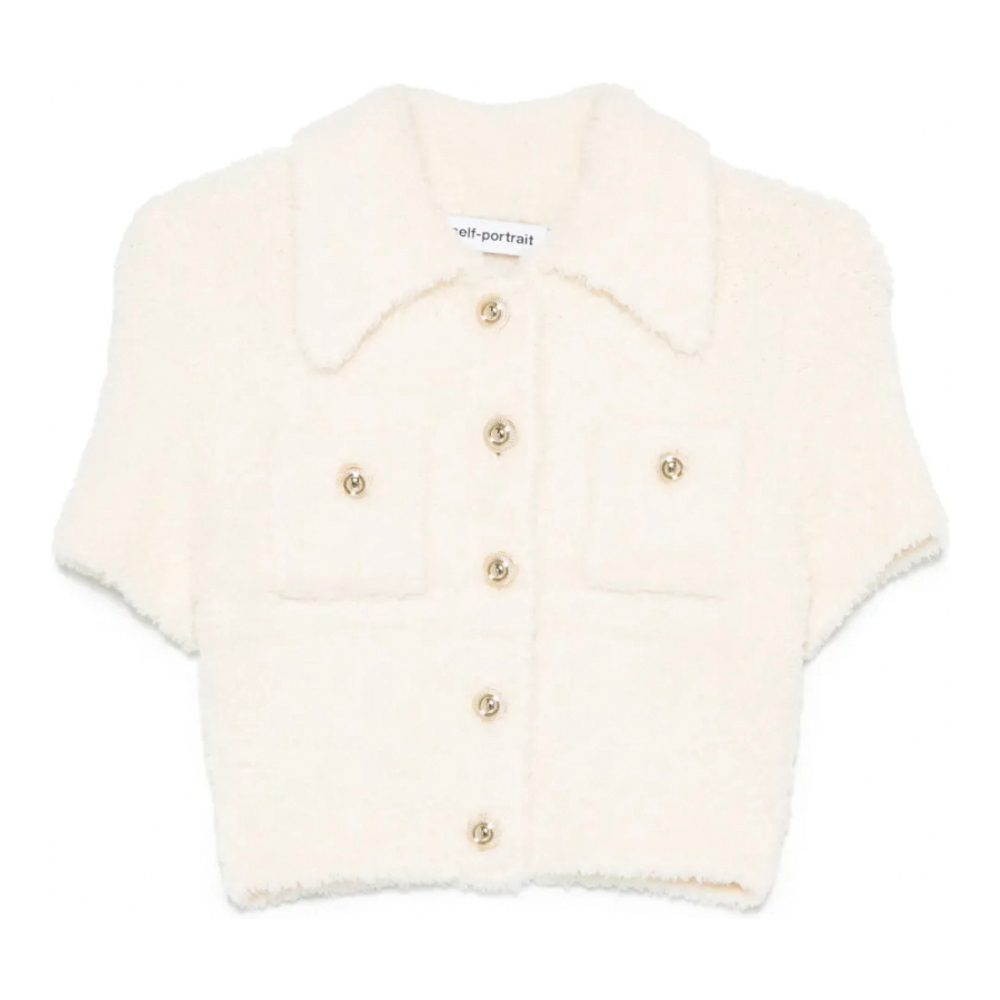 Crop Top 'Textured-Finish' pour Femmes