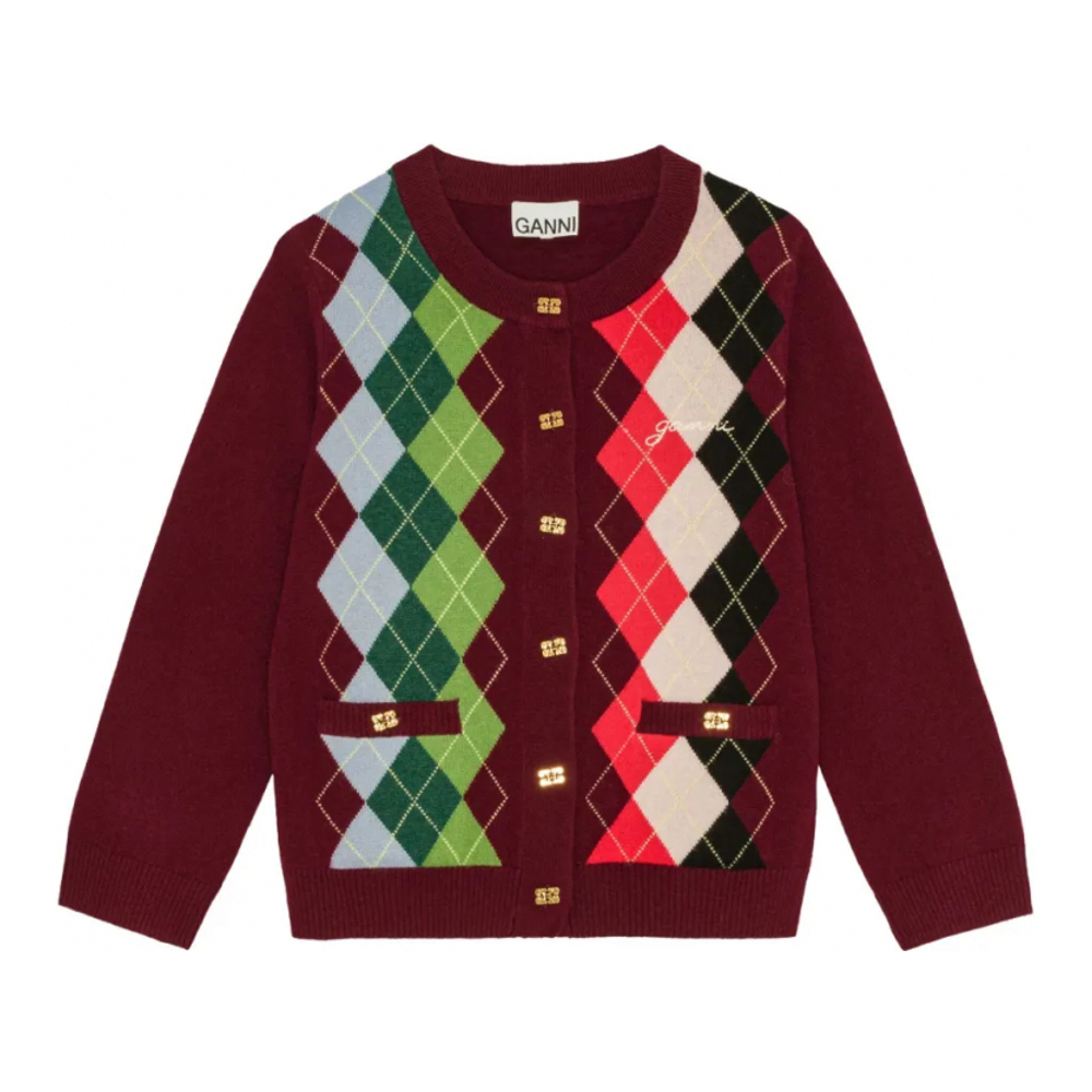 Cardigan 'Argyle-Pattern' pour Femmes