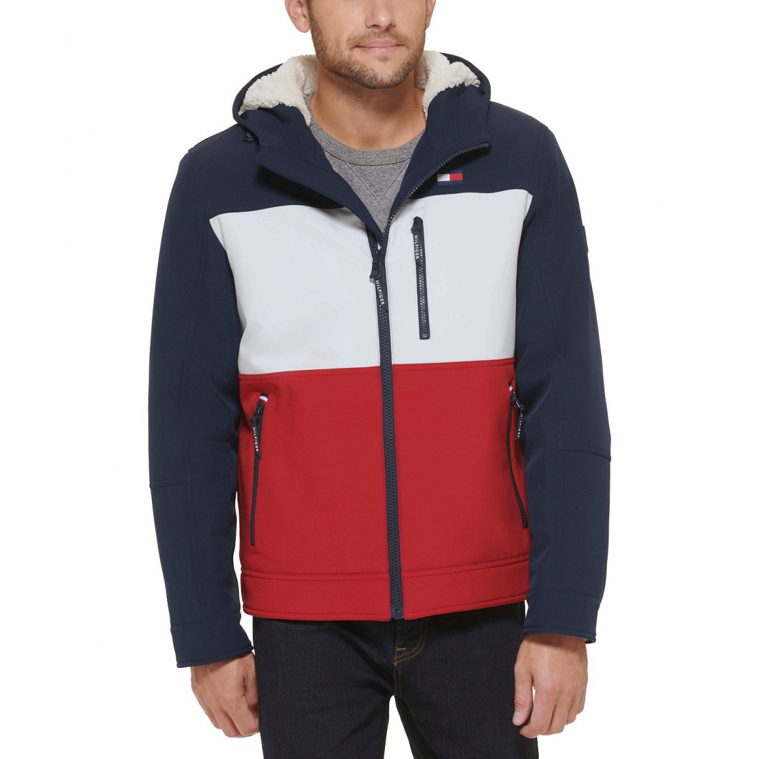 Veste 'Sherpa-Lined Softshell Hooded' pour Hommes