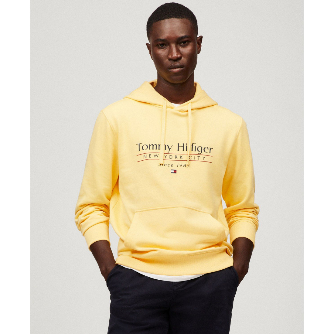 Men's 'Long Sleeve Center Stack Logo' Hoodie