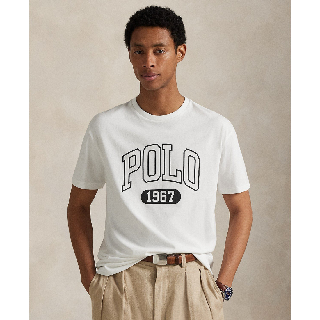 T-shirt 'Classic-Fit Jersey Graphic' pour Hommes