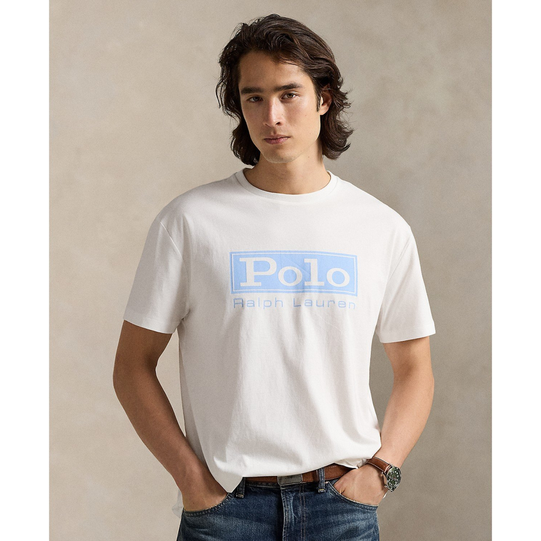 T-shirt 'Classic-Fit Jersey Graphic' pour Hommes