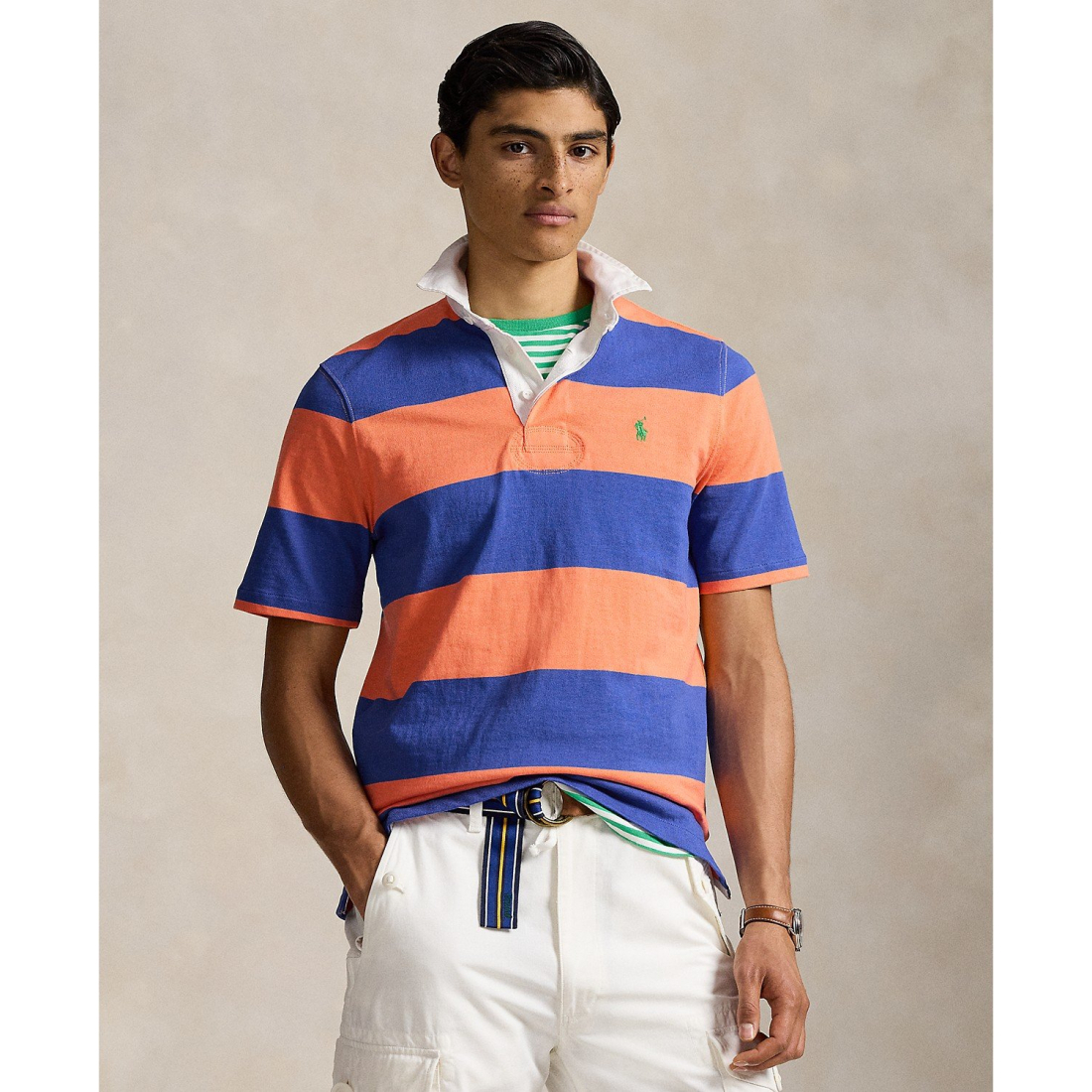 Chemise à manches courtes 'Classic-Fit Rugby' pour Hommes