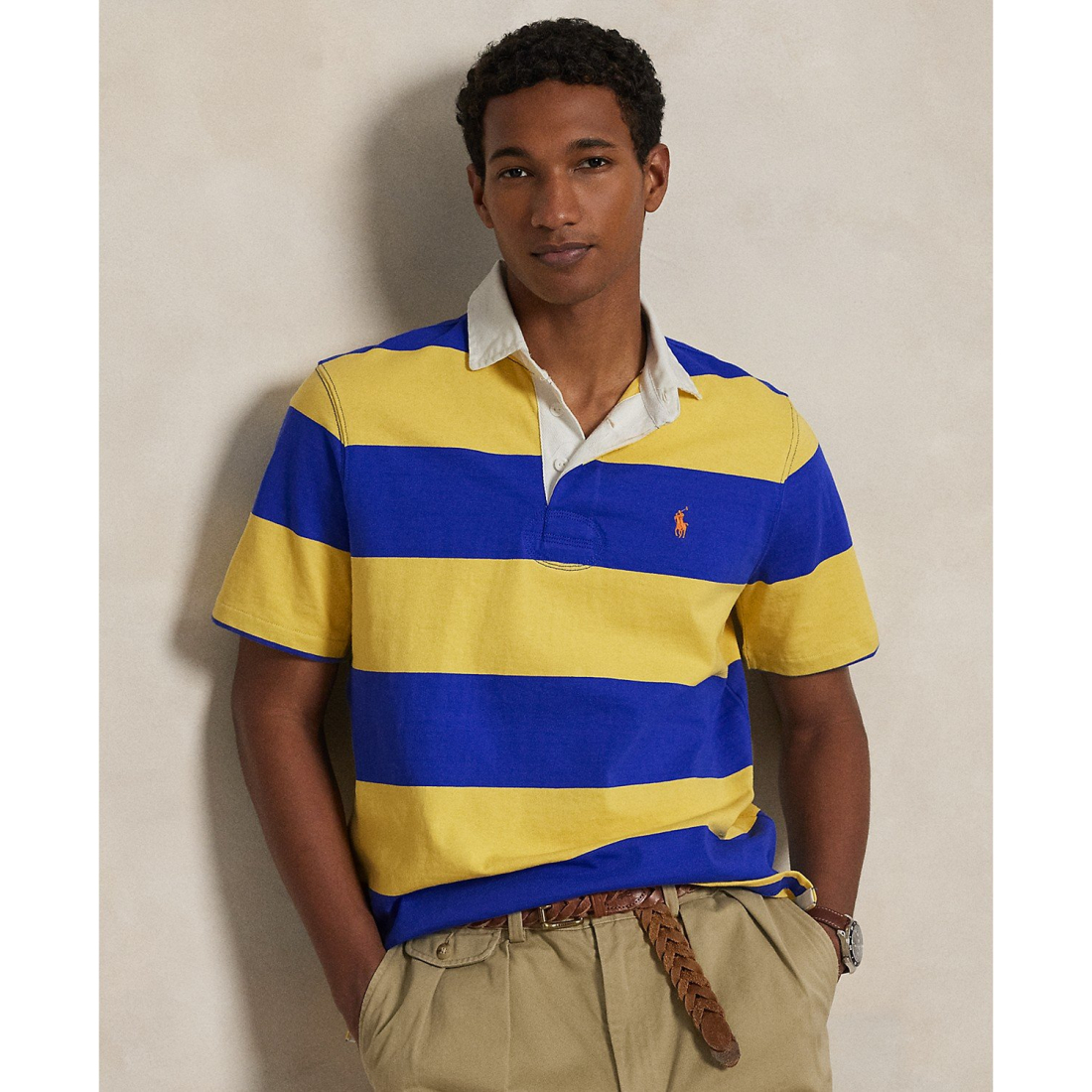 Chemise à manches courtes 'Classic-Fit Rugby' pour Hommes