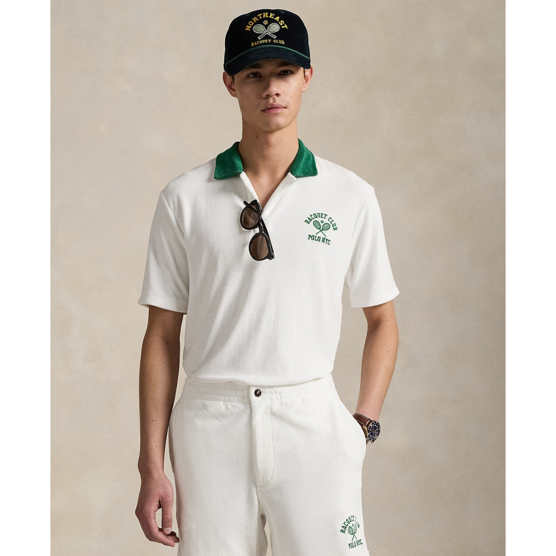 Polo 'Standard-Fit Terry Graphic' pour Hommes