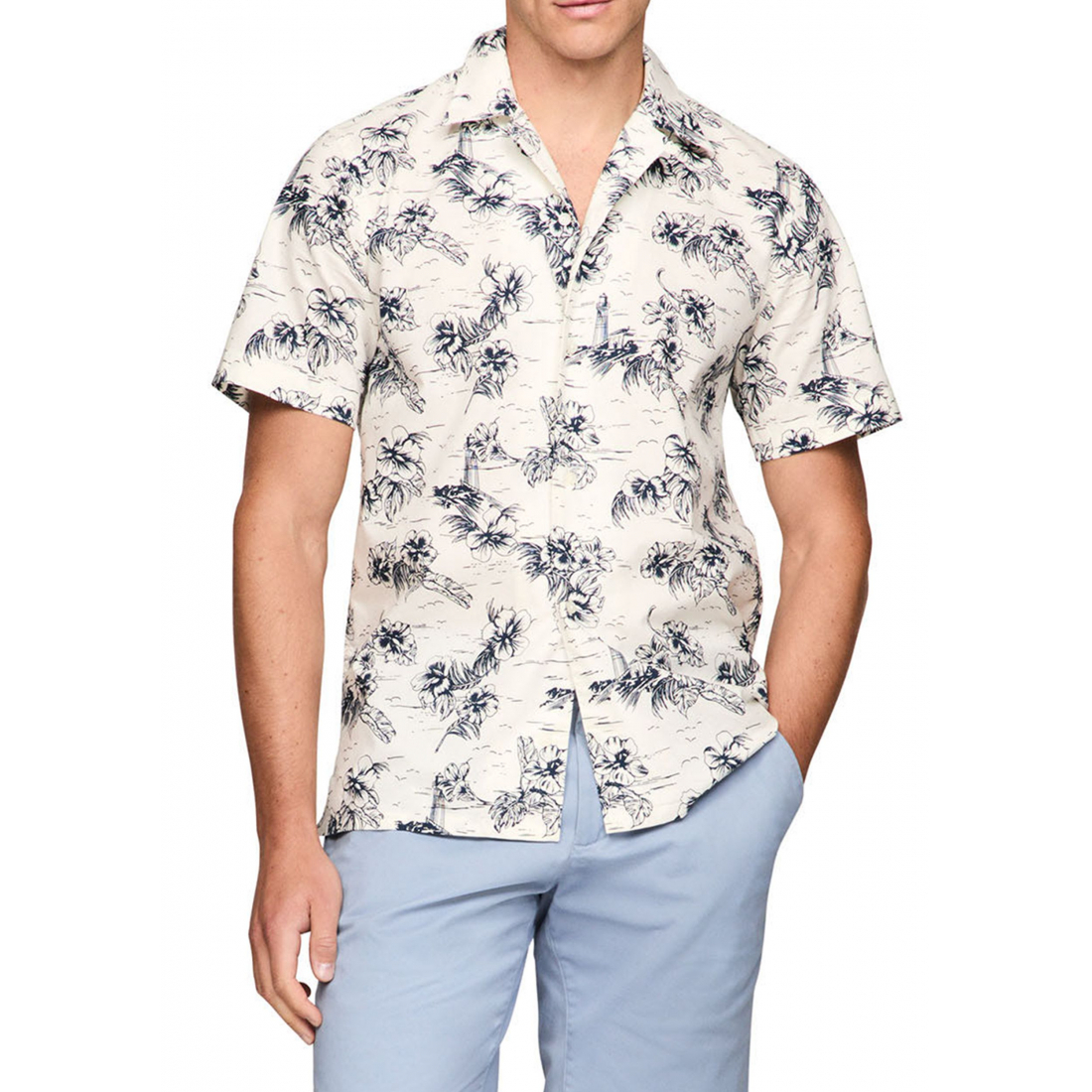 Chemise à manches courtes 'Flex Poplin Printed' pour Hommes